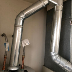 pipes attached to water heater